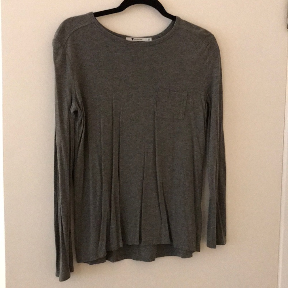 T by Alexander Wang grey long sleeve crew neck